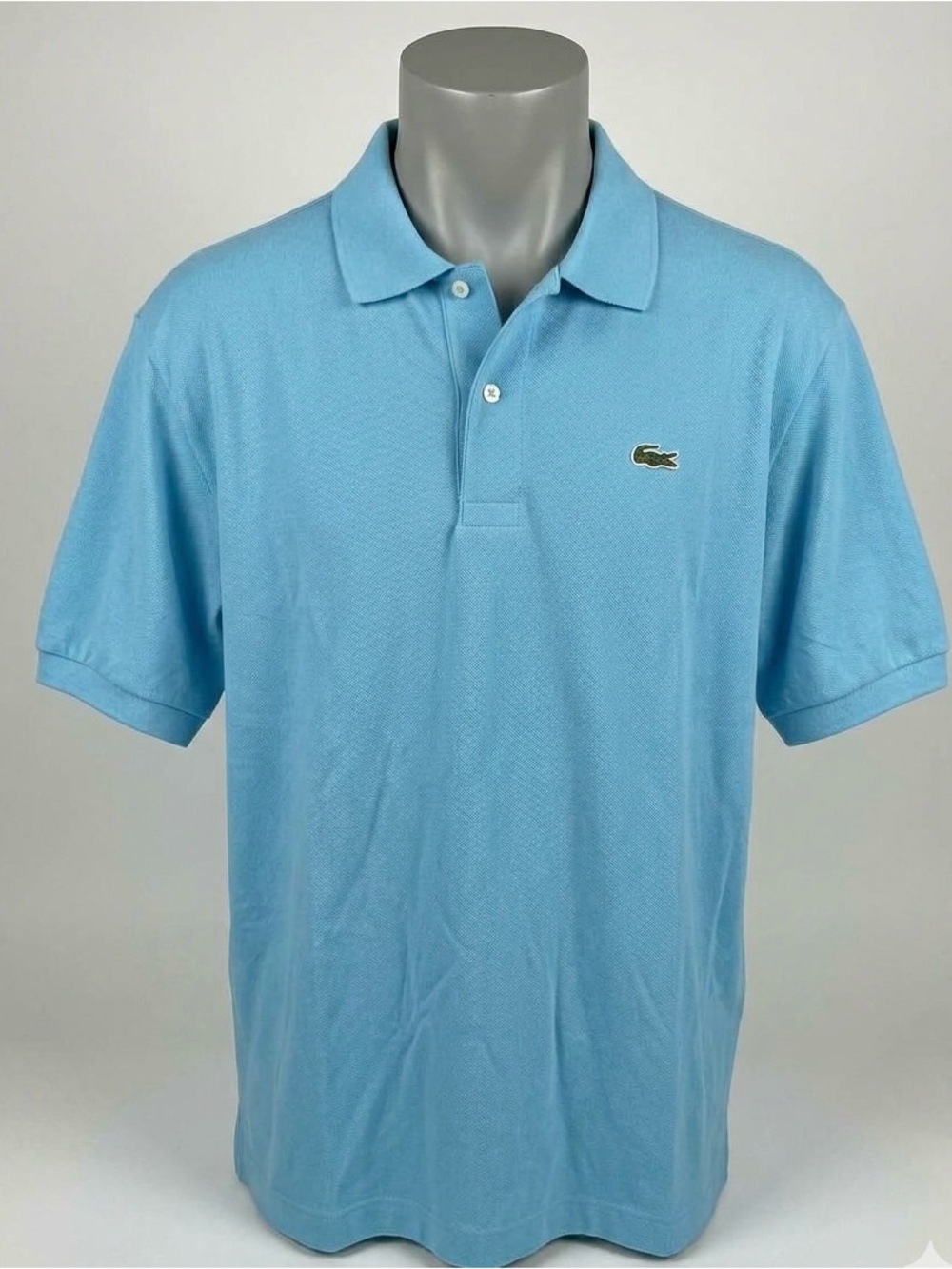 Lacoste Men’s Classic Fit Polo Shirt Light Blue Size 9 Green Crocodile Logo